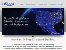 Tablet Screenshot of insleephealth.com